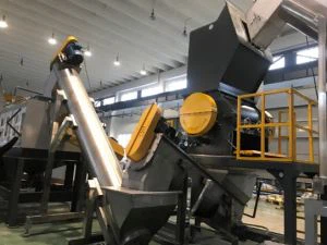 Crusher plastik untuk botol PET sistem daur ulang mesin